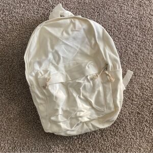 White Canvas Backpack